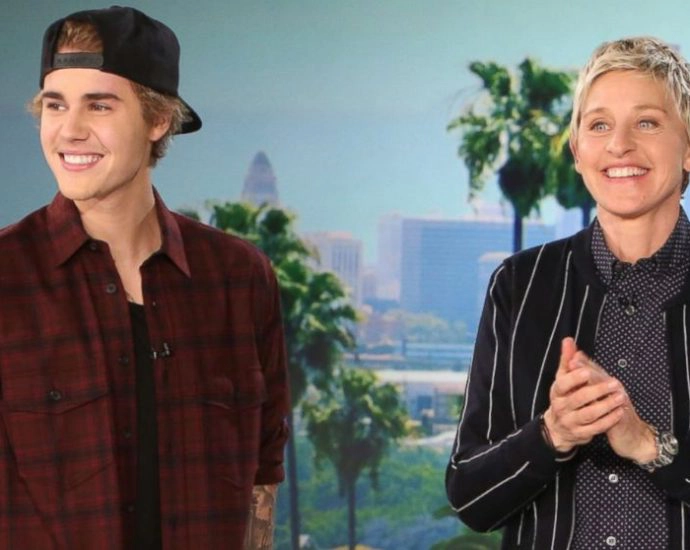 ellen degeneres with justin bieber